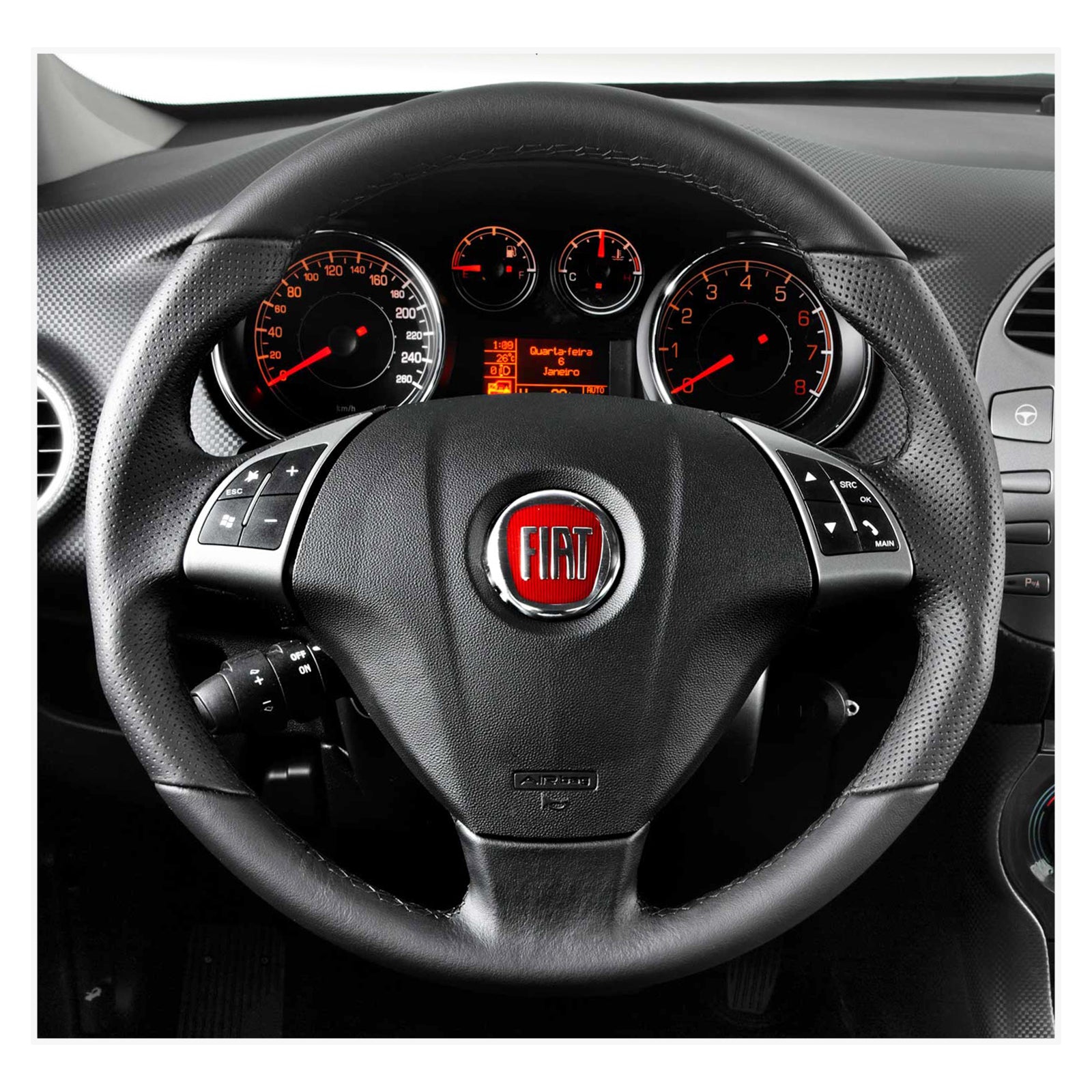 MEWANT Lenkradbezug für Fiat Punto / Bravo / Linea 2007-2019 / Qubo 2008-2015 / Doblo / Grande Punto 2005-2019 - Mewant.de