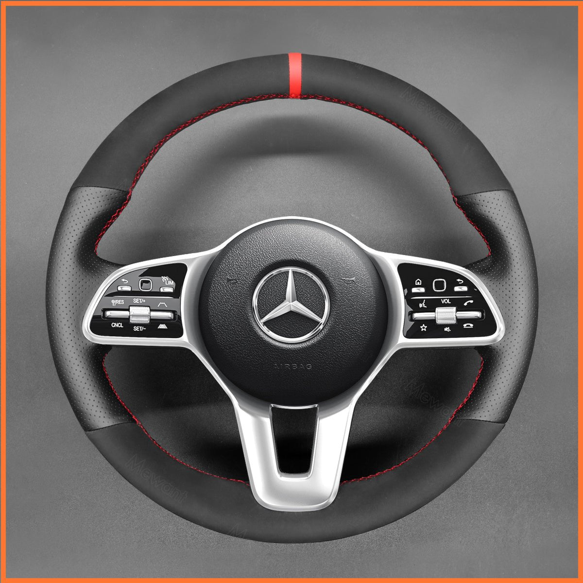 Lenkradbezug für Mercedes-Benz W177 V177 W247 W205 Citan C118 C257 W213 H243 X243 X247 W463 2018-2024 - Mewant.de