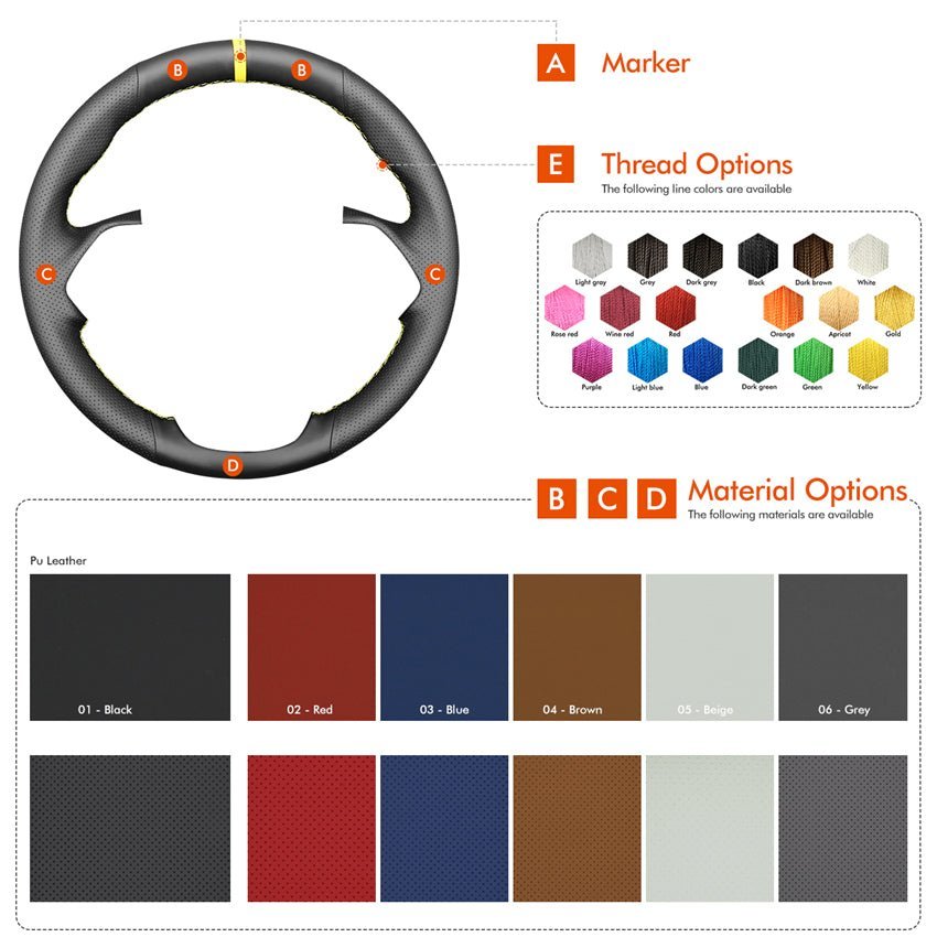 MEWANT Lenkradbezug für Acura TL 2007-2008 - Mewant.de