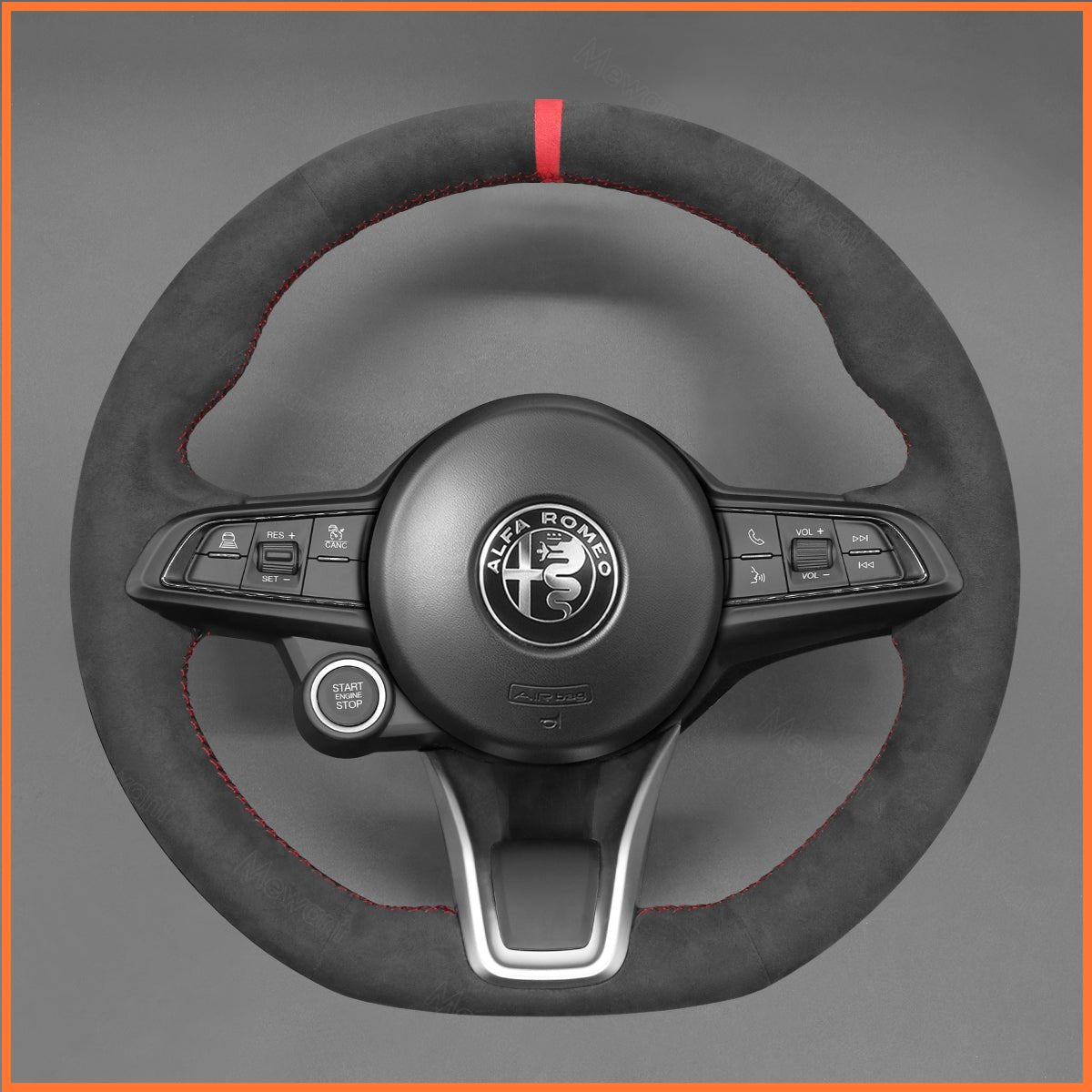 MEWANT Lenkradbezug für Alfa Romeo Giulia 2020-2022 / Stelvio 2020-2022 / Tonale 2022 - Mewant.de
