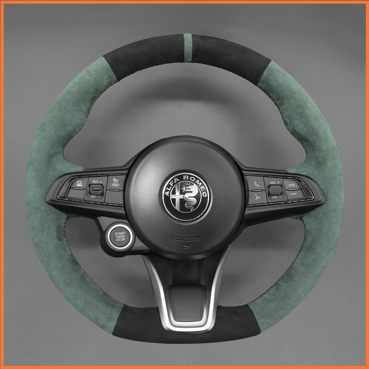 MEWANT Lenkradbezug für Alfa Romeo Giulia 2020-2022 / Stelvio 2020-2022 / Tonale 2022 - Mewant.de