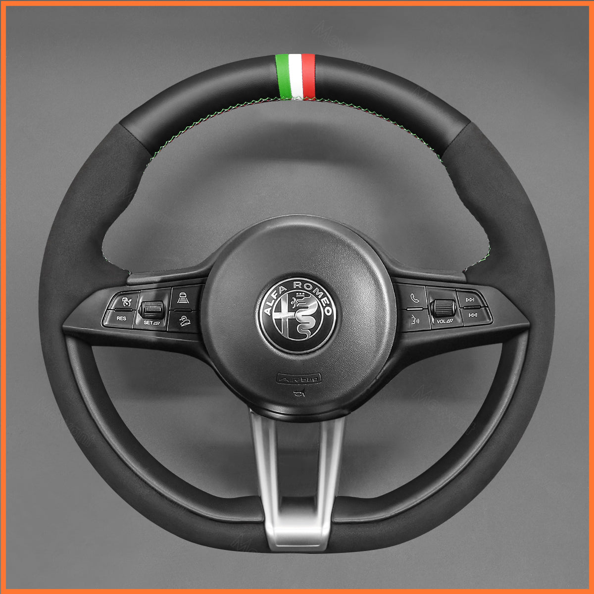 MEWANT Lenkradbezug für Alfa Romeo Giulia (Quadrifoglio) 2016-2020 / Stelvio (Quadrifoglio) 2017-2020 - Mewant.de