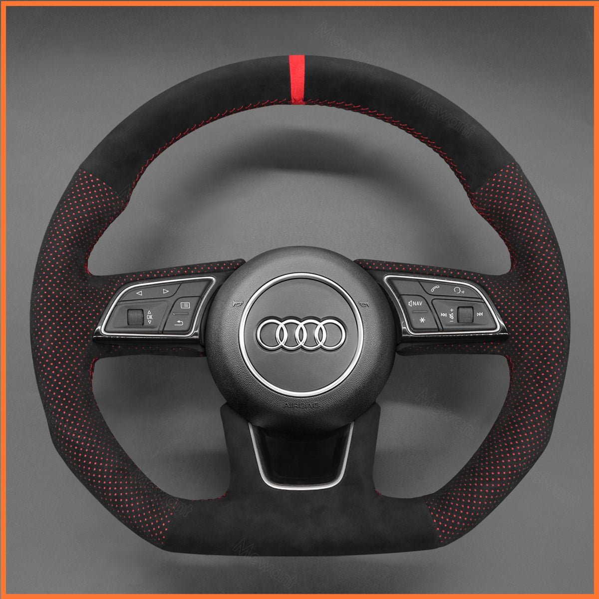 MEWANT Lenkradbezug für Audi A1 (8X) / A3 (8V/8Y) / A4 Avant Allroad (B9/8W) / A5 / S3 S4 S5 / RS 4 (B9/8W) 2016-2022 - Mewant.de