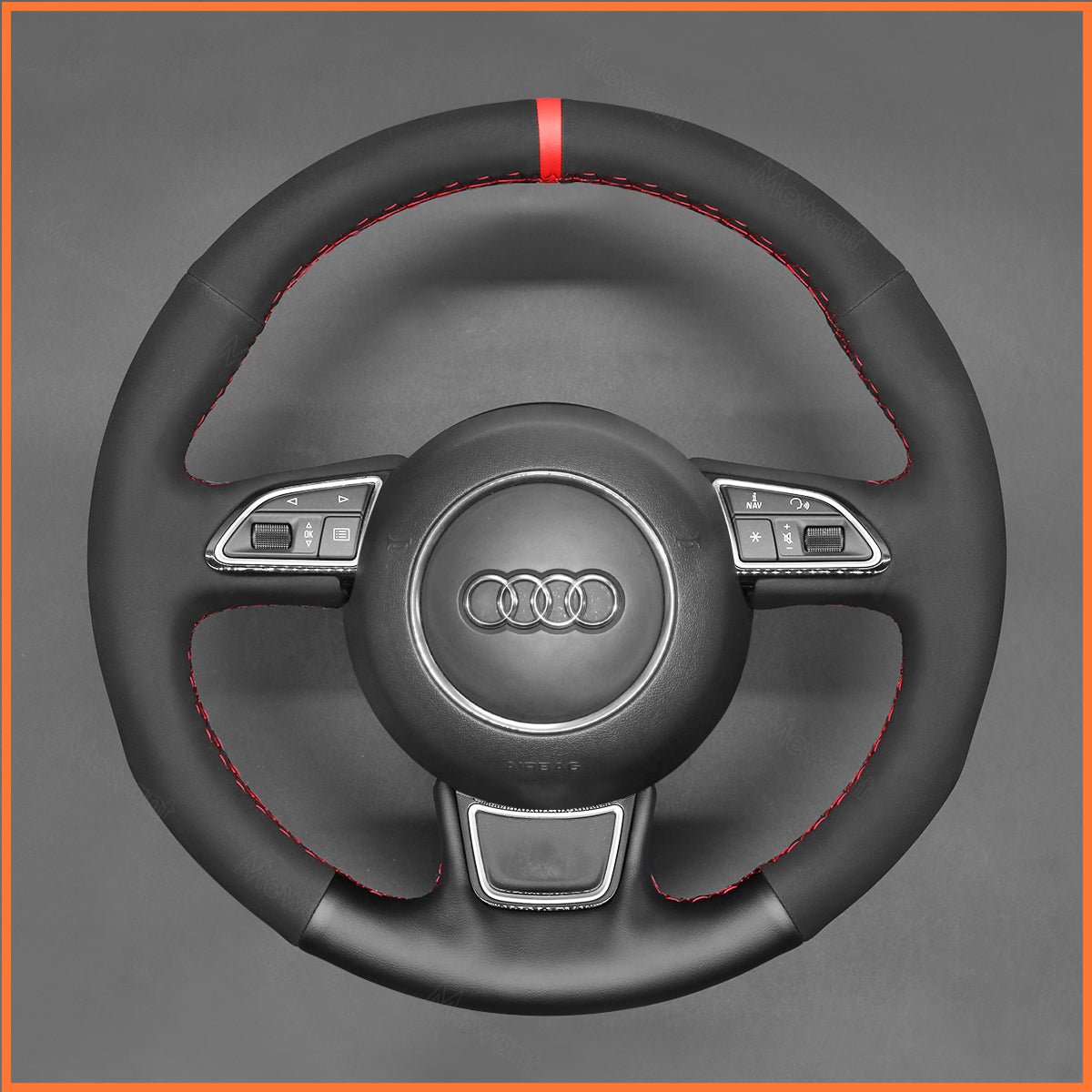 MEWANT Lenkradbezug für Audi A3 A4 A5 A6 A7 2015-2016 / Allroad 2013-2018 / S6 S7 S8 2013-2018 - Mewant.de