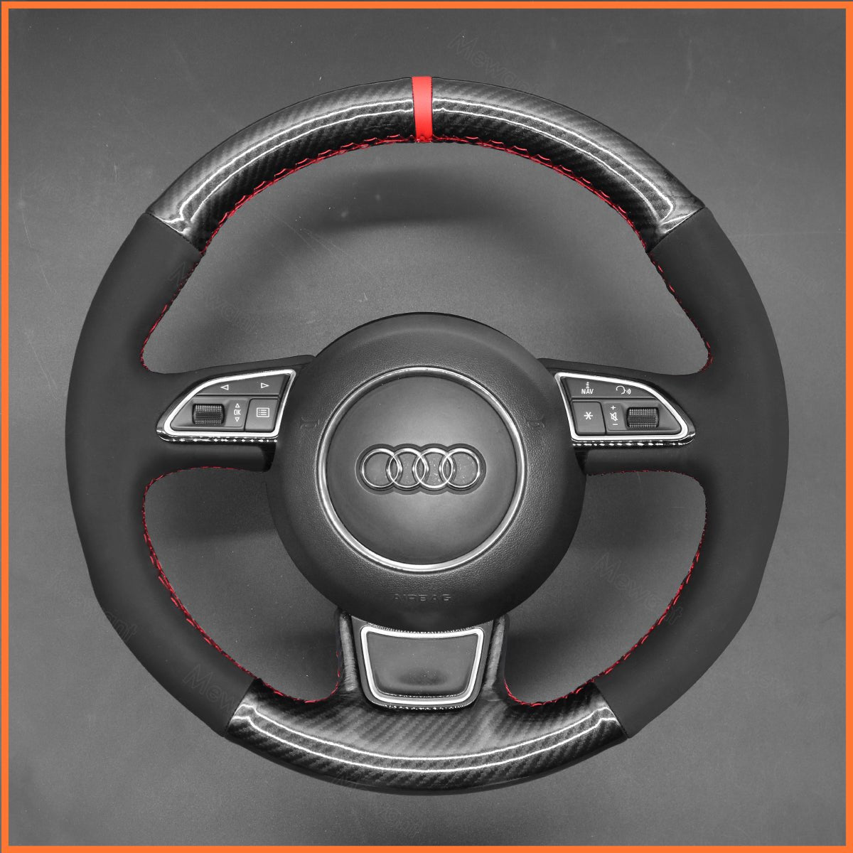 MEWANT Lenkradbezug für Audi A3 A4 A5 A6 A7 Allroad S8 S7 S6 2013-2018 - Mewant.de