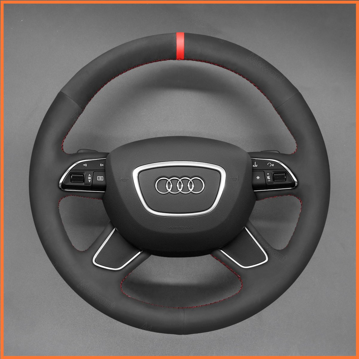 MEWANT Lenkradbezug für Audi A4 (B8) / A6 (C7) / A7 / A8 A8 L 2011-2018 / Audi Q5 Q7 2012-2015 - Mewant.de