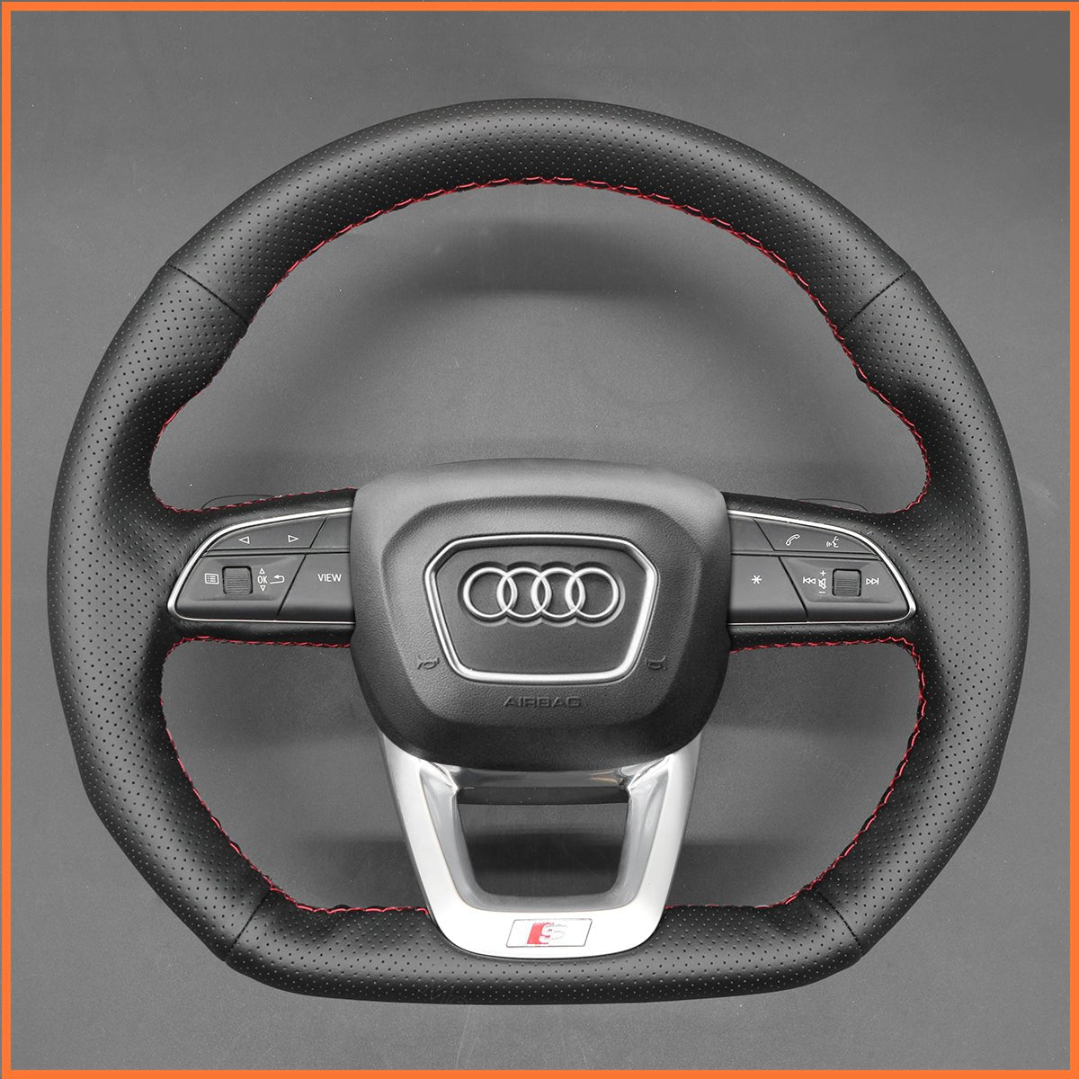 MEWANT Lenkradbezug für Audi Q3 (F3) 2018-2022 / SQ5 (FY) / SQ7 4M 2016-2022 / SQ8 RS Q8 2019-2022 - Mewant.de