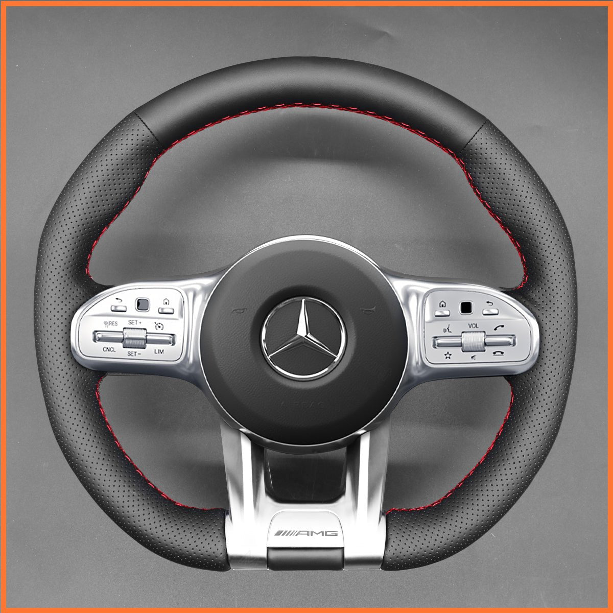 MEWANT Lenkradbezug für Benz AMG A35 A45 C43 C63 CLA35 CLA45 CLS53 E53 E63 GLA45 GLE53 2019-2023 - Mewant.de
