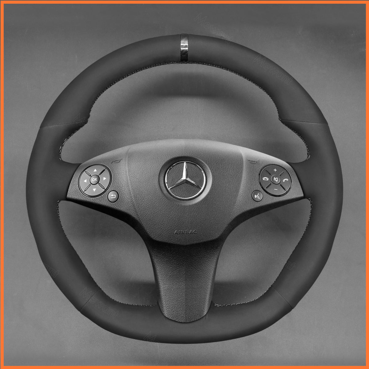MEWANT Lenkradbezug für Benz AMG C63 W204 / CLS-Class C219 / CLS 63 / E 63 AMG W212 / AMG SL 63 R230 / SLS AMG C197 R197 2008-2011 - Mewant.de