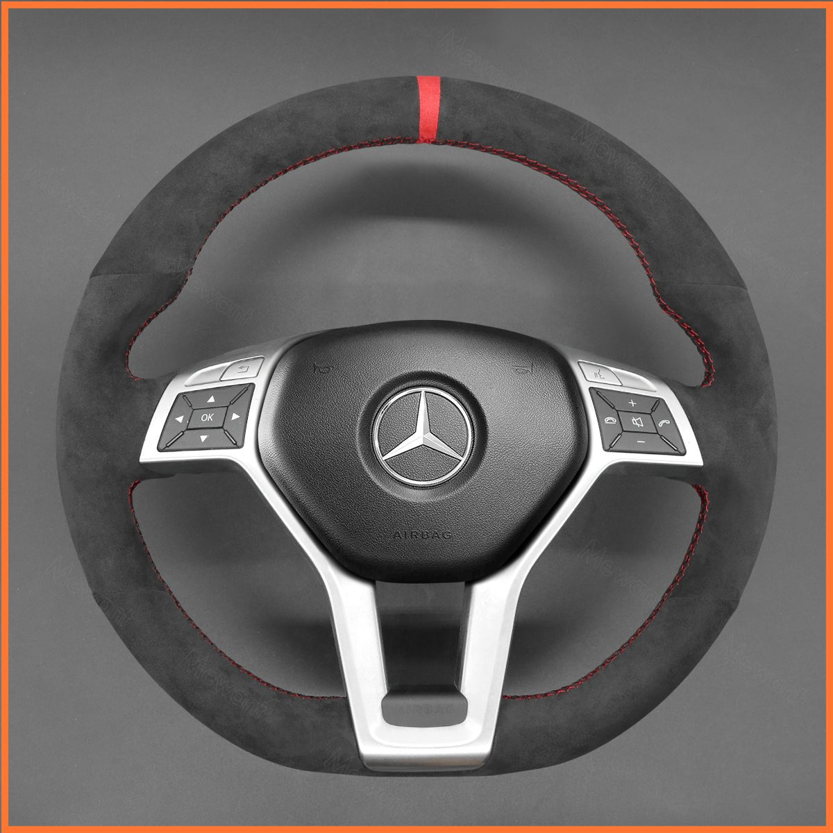 MEWANT Lenkradbezug für Benz C-Class W204 / E-Class W212 / CLS-Class C218 / GLA 45 AMG X156 / SL-Class R231 / SLK-Class R172 2012-2016 - Mewant.de