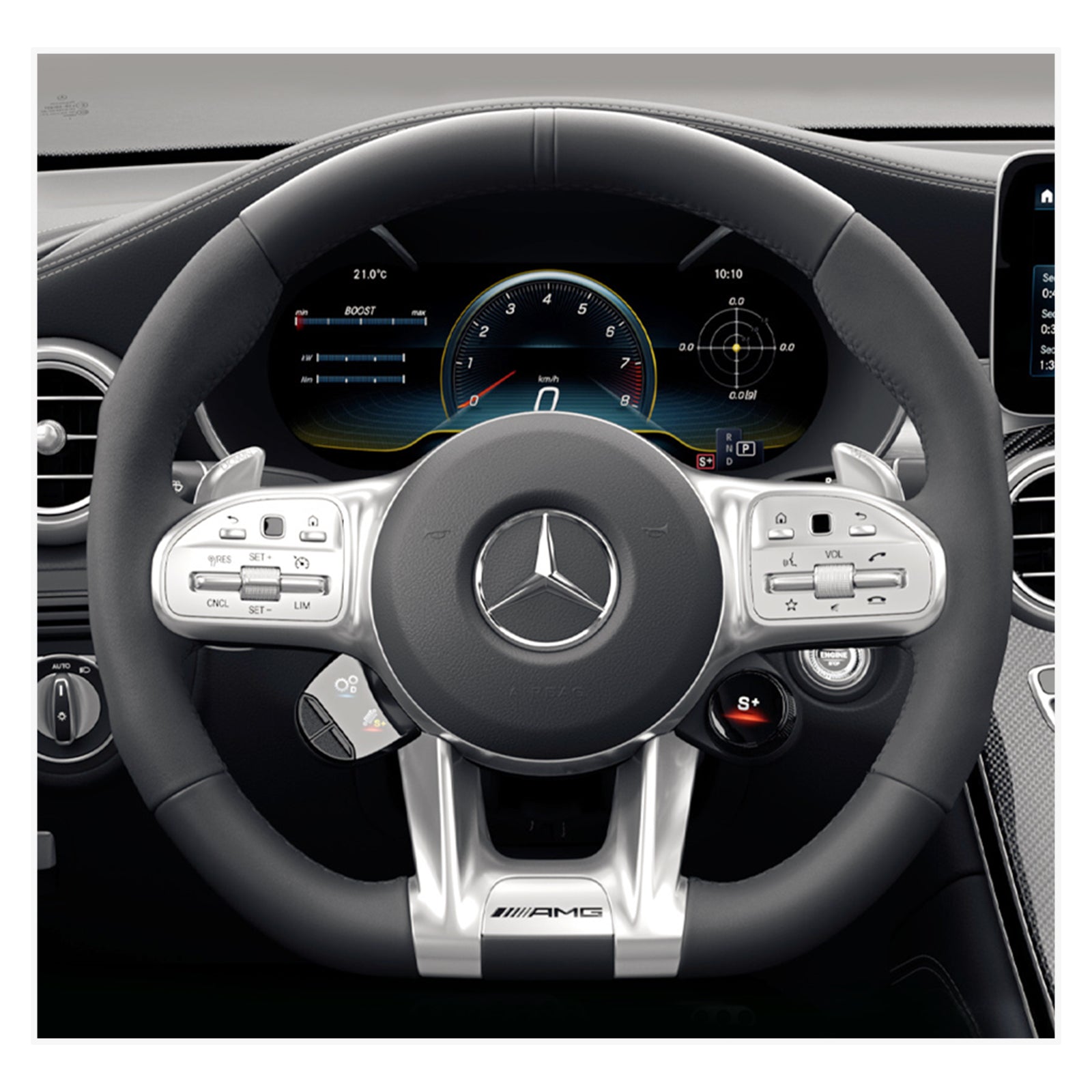 MEWANT Lenkradbezug für Mercedes-Benz AMG A35 (W177/V177) / A45 (W177/V177) / C63 (W205) / CLS53 (C257) 2018-2021 / AMG E53 (W213) - Mewant.de