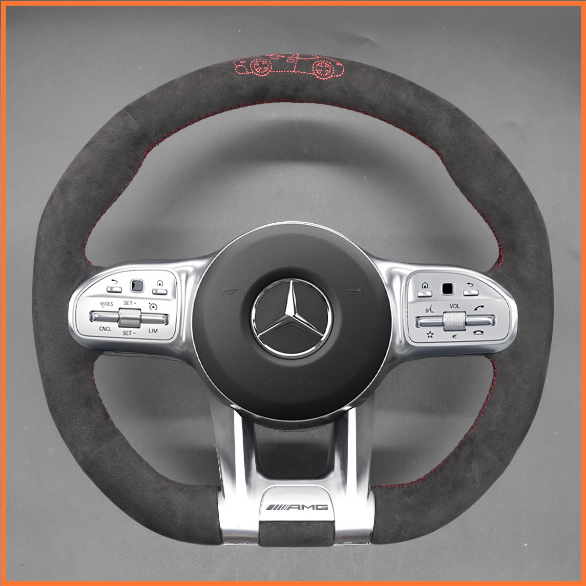 MEWANT Lenkradbezug für Mercedes-Benz AMG A35 (W177/V177) / A45 (W177/V177) / C63 (W205) / CLS53 (C257) 2018-2021 / AMG E53 (W213) - Mewant.de