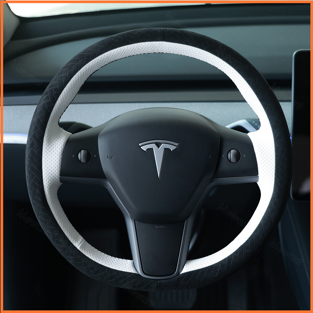 Funda de volante MEWANT para Tesla Model 3 2019-2023 / Model Y 2021-2023